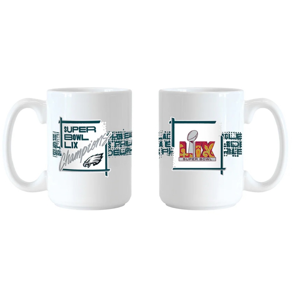 Set of two NFL Super Bowl LIX White Mugs